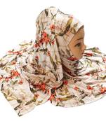 Justkartit Casual Wear Jersey Stretchable Material Printed Hijab Scarf Dupatta For Women