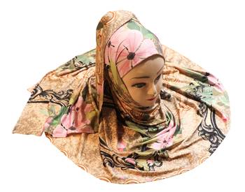 Justkartit Women'S Party Wear Jersey Stretchable Material Printed Hijab Scarf Dupatta 4