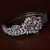 Black Gold Plated Baby Pink Stone and American Diamond (AAA CZ Stone) Embellished Designer Bracelet