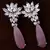 Black Gold Plated Baby Pink Stone and American Diamond Embellished Designer Danglers 216ED233