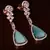 Rose Gold Plated Sea Green Stone and American Diamond Embellished Designer Danglers 216ED234