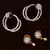 One Rhodium and One Gold Plated American Diamond Embellished Earrings 216ED240