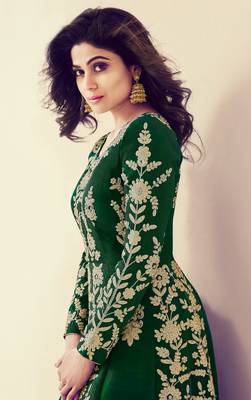 Green embroidered silk salwar 2