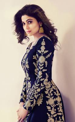 Blue embroidered silk salwar 2