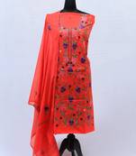 Pink Aari Cotton Salwar