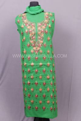 Green Aari Cotton Salwar 1