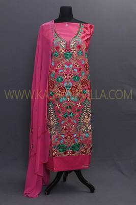 Magenta Aari Cotton Salwar 1