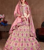 Adorable Pastel Colored Fine Embroidered Designer Semi Stitched Lehenga Choli For Women (Anushka Wedding Lehenga)