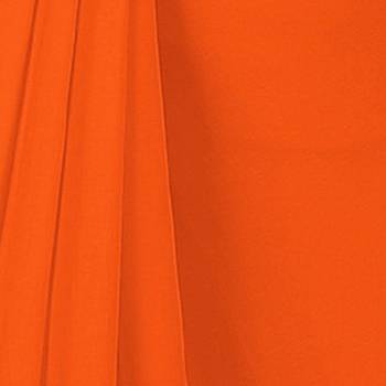 Orange plain georgette saree with blouse 3