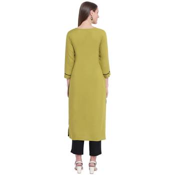 Green printed rayon kurtas-and-kurtis 2