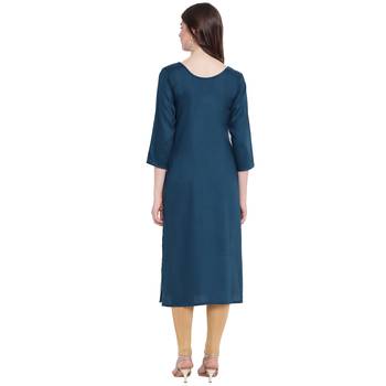 Blue printed rayon kurtas-and-kurtis 2
