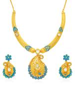 Yellow diamond collar-necklace