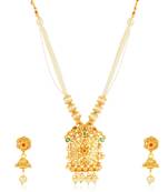 Yellow diamond collar-necklace