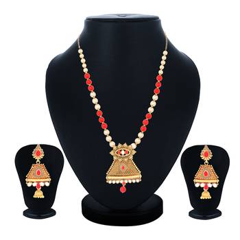 Red pearl necklace-sets 4