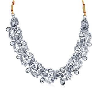 Silver diamond chokers 2
