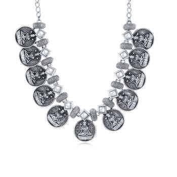 Silver diamond collar-necklace 2