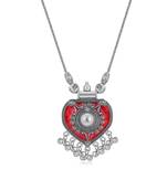 Silver diamond collar-necklace