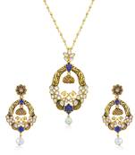 Yellow diamond collar-necklace