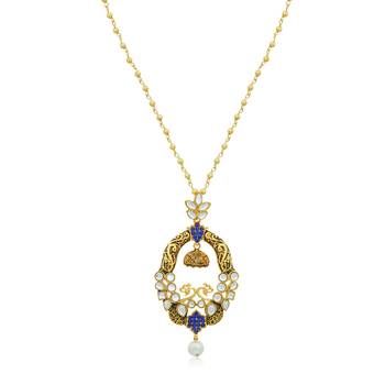 Yellow diamond collar-necklace 2