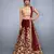 Maroon Sequins Embroidered Semi Velvet Lehenga Choli For Bride
