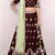 Maroon Embroidered Art Silk Semi Stitched wedding lehenga