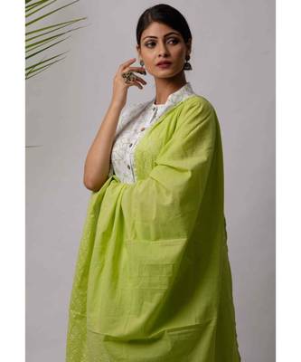 White hand block printed cotton kurtis 4