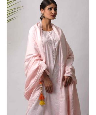 White hand block printed cotton kurtis 2