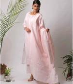 White hand block printed cotton kurtis