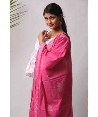 White hand block printed cotton kurtis 4