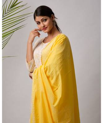 White hand block printed cotton kurtis 4