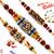 Set Of 3 Rudraksh Studded Divine Motif Rakhi