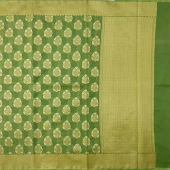 mahendi woven cotton saree with blouse 1
