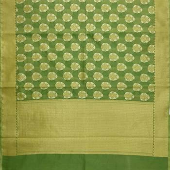 mahendi woven cotton saree with blouse 2