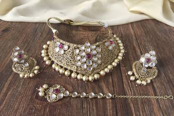 Gold onyx chokers 2