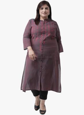 Women's Pink Embroidered Kurtas 1