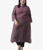 Women's Pink Embroidered Kurtas