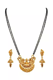Gold diamond mangalsutra