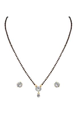 Gold diamond mangalsutra 1