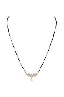 Gold diamond mangalsutra