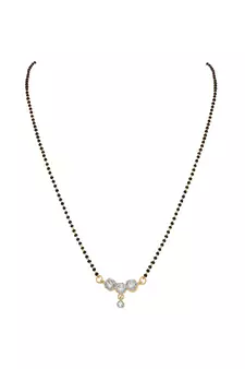 Gold diamond mangalsutra
