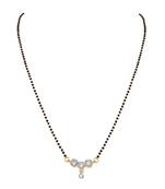 Gold diamond mangalsutra