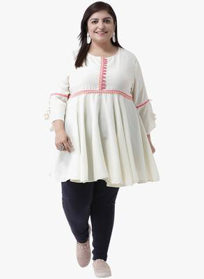 Women's White Printed Tunics 1