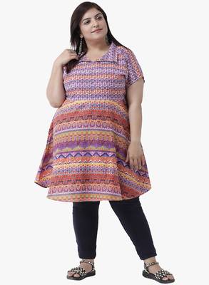 Women's Pink Printed Tunics 1