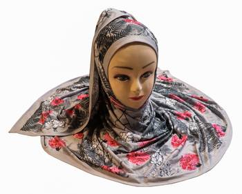 Justkartit Jersey Stretchable Material Casual Wear Floral Printed Hijab Scarf Dupatta 3