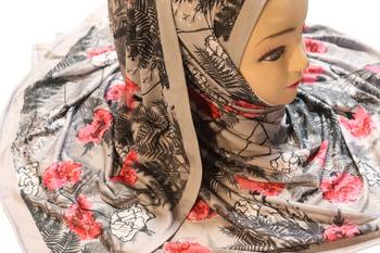 Justkartit Jersey Stretchable Material Casual Wear Floral Printed Hijab Scarf Dupatta 5