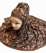 Justkartit Jersey Stretchable Material Daily Wear Floral Printed Hijab Scarf Dupatta For Women