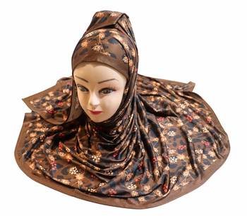 Justkartit Jersey Stretchable Material Daily Wear Floral Printed Hijab Scarf Dupatta For Women 3