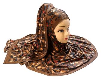 Justkartit Jersey Stretchable Material Daily Wear Floral Printed Hijab Scarf Dupatta For Women 4