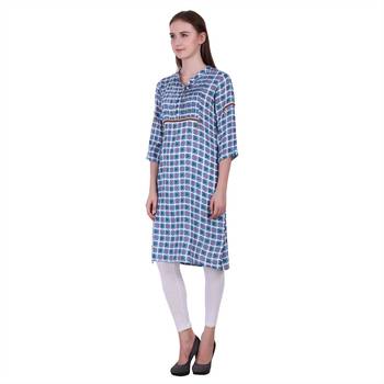 Multicolor Printed Rayon Kurti 2