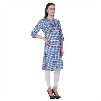 Multicolor Printed Rayon Kurti 3